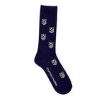 Navy Blue Monochrome Crest Socks